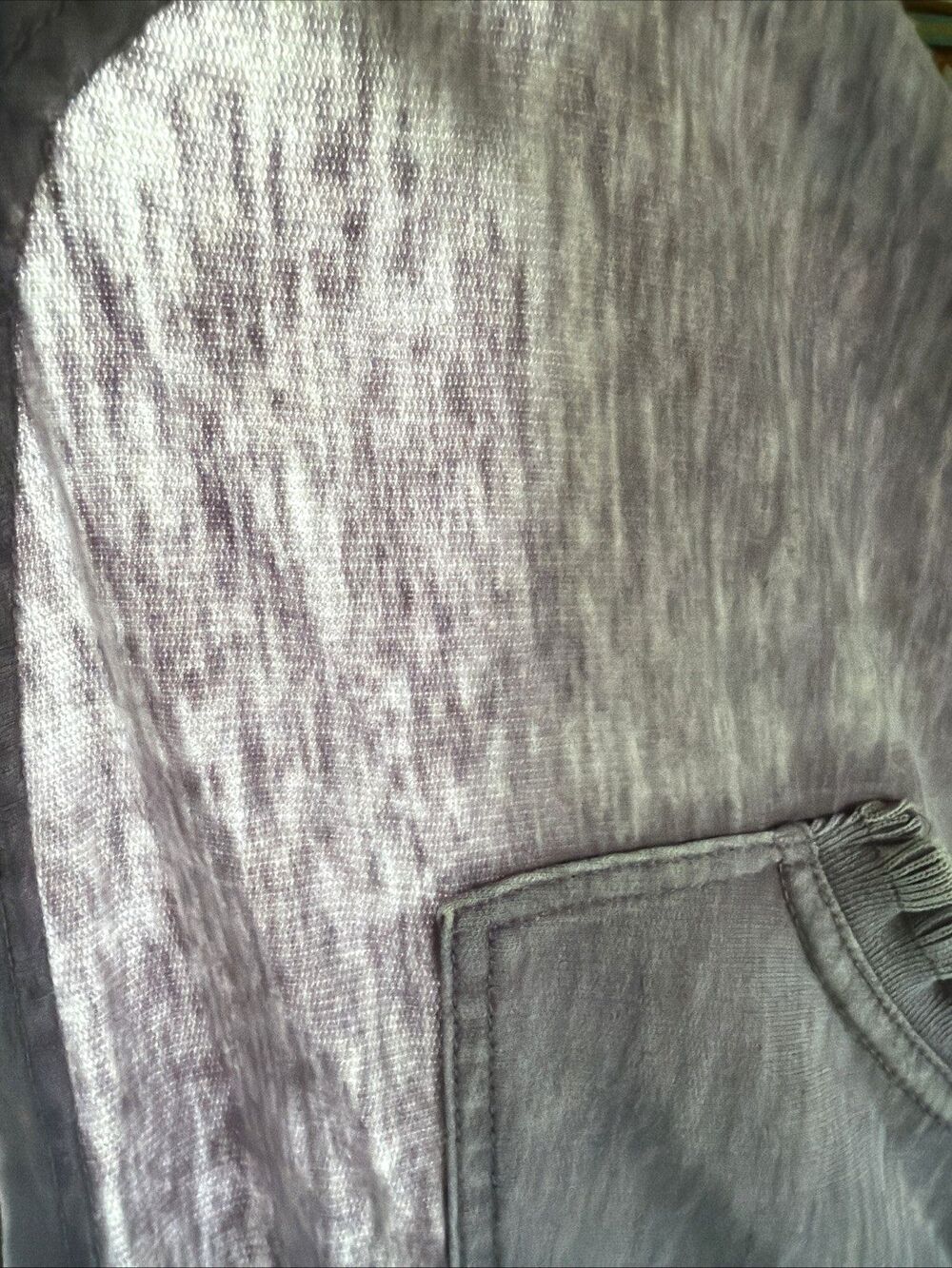Jane & Delancey Womens Hoodie 1X Heathered Burnout Purple Ruffled Long Sleeve - Picture 5 of 13